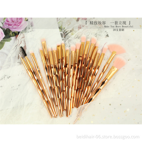 New 20pcs Makeup Brush Sets Dazzle Diamond Rainbow Color Makeup Brush Eye Shadow Brushes Beauty Kit Sets